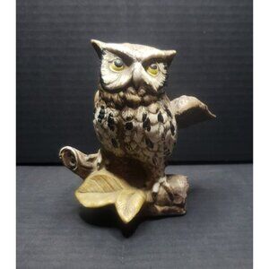 Vintage Homco Barn Owl Marked 1114 Ceramic Collectible Figurine 5.25 in